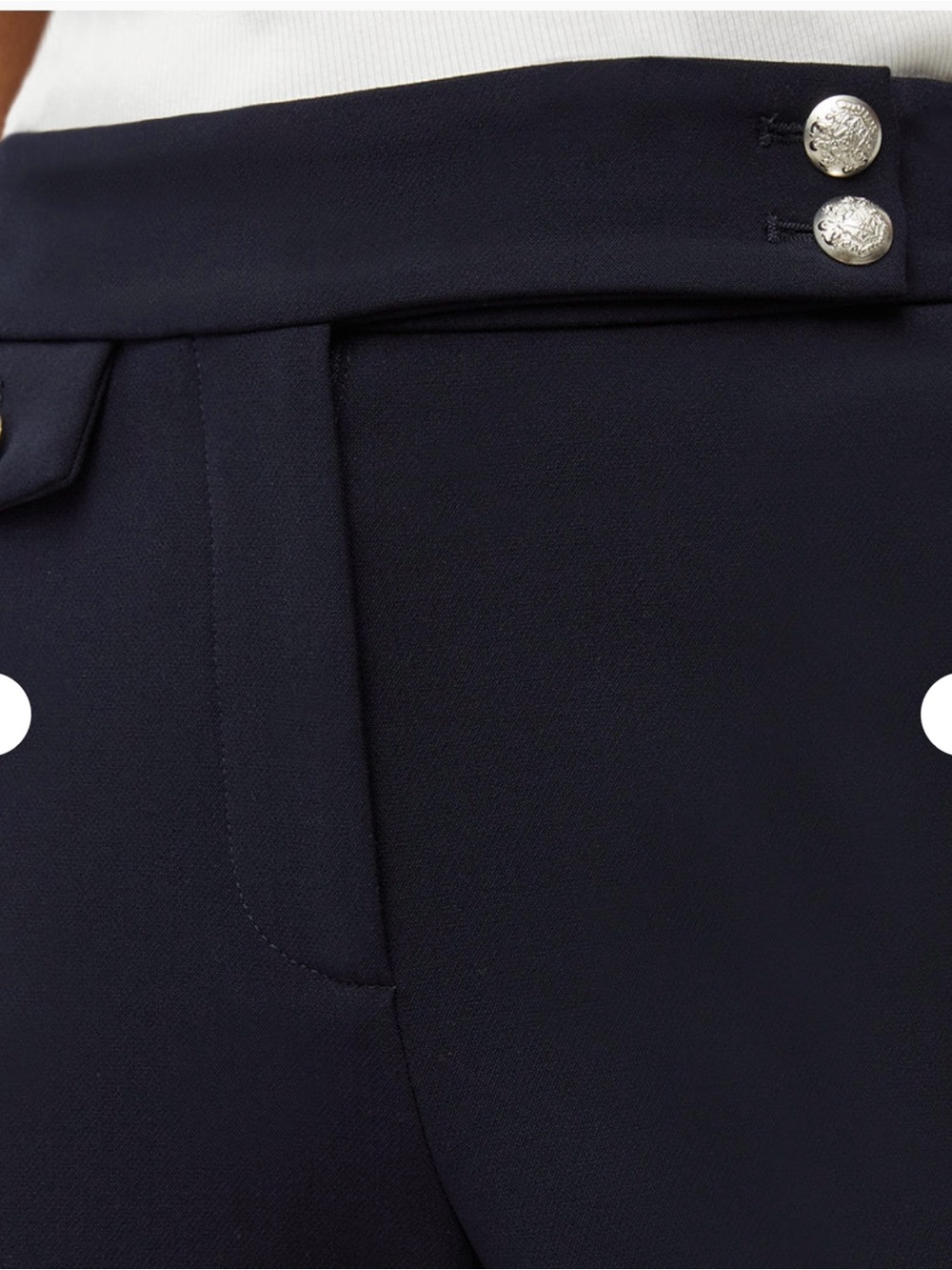 Veronica Beard Renzo Crop Trousers Pants in Navy/Silver Sz 12 $448 - Picture 9 of 15